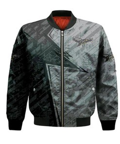 LIU Brooklyn Blackbirds Bomber Abstract Pattern Sport- NCAA