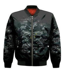 LIU Brooklyn Blackbirds Bomber Jacket Camouflage Vintage  - NCAA