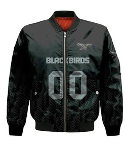 LIU Brooklyn Blackbirds Bomber Jacket Logo Sport Ombre  - NCAA