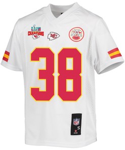L'Jarius Sneed 38 Kansas City Chiefs Super Bowl LVII Champions 3 Stars Youth Game Jersey - White
