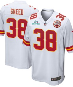 L'Jarius Sneed 38 Kansas City Chiefs Super Bowl LVII Champions Men Game Jersey - White