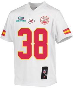 L'Jarius Sneed 38 Kansas City Chiefs Super Bowl LVII Champions Youth Game Jersey - White