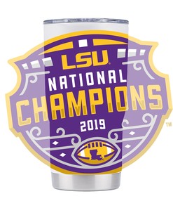 LSU National Champs White Tumbler Gift for Fan