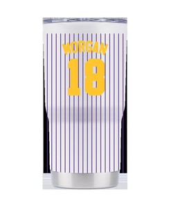 LSU Pinstripe Baseball NIL Tumbler - Tre' Morgan Gift for Fan