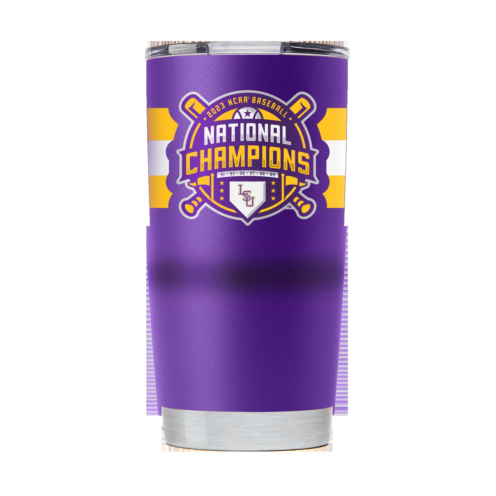 LSU Purple Baseball Tumbler - National Champs 2023 Gift for Fan