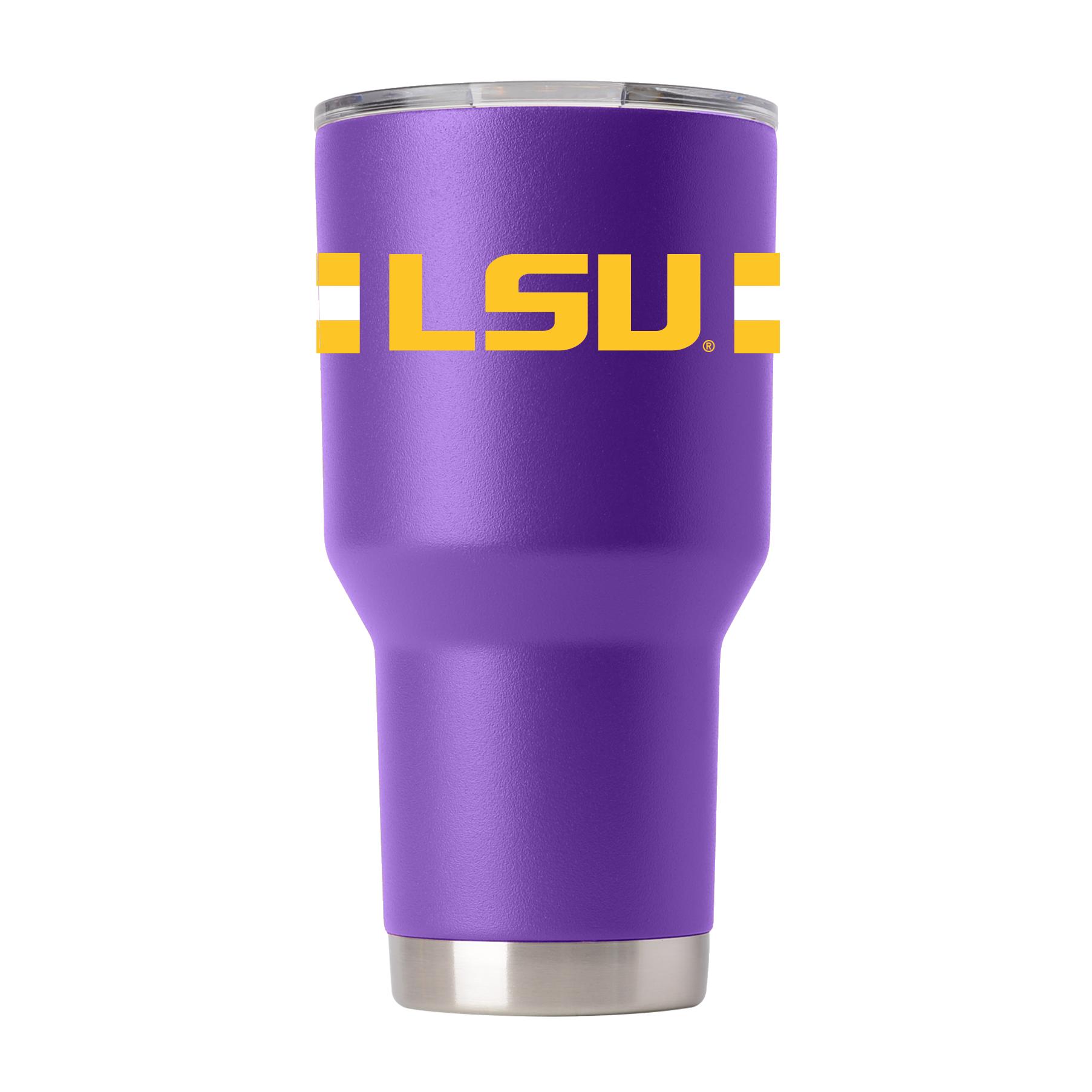 LSU Purple Tumbler with Stripes Gift for Fan