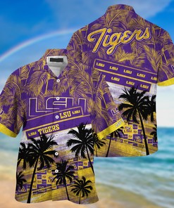 LSU TIGERS NCAA Palm Tree Pattern Hawaii Shirt For Sports Fans