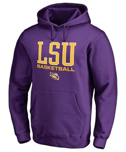 LSU Tigers True Sport Basketball Pullover Hoodie - Purple