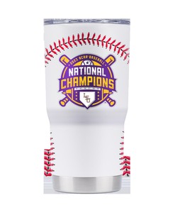 LSU White Baseball Tumbler - National Champs 2023 Gift for Fan
