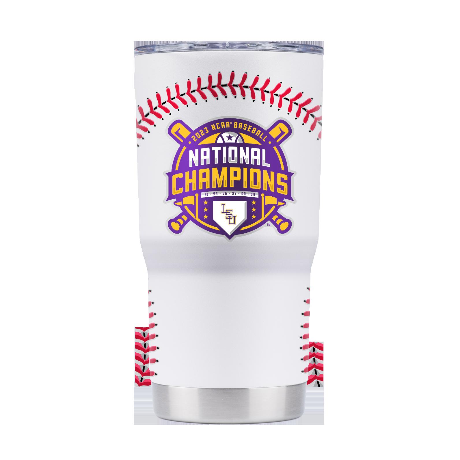 LSU White Baseball Tumbler - National Champs 2023 Gift for Fan
