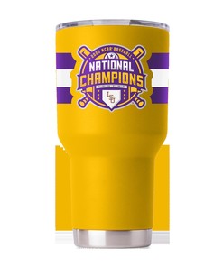LSU Yellow Baseball Tumbler - National Champs 2023 Gift for Fan