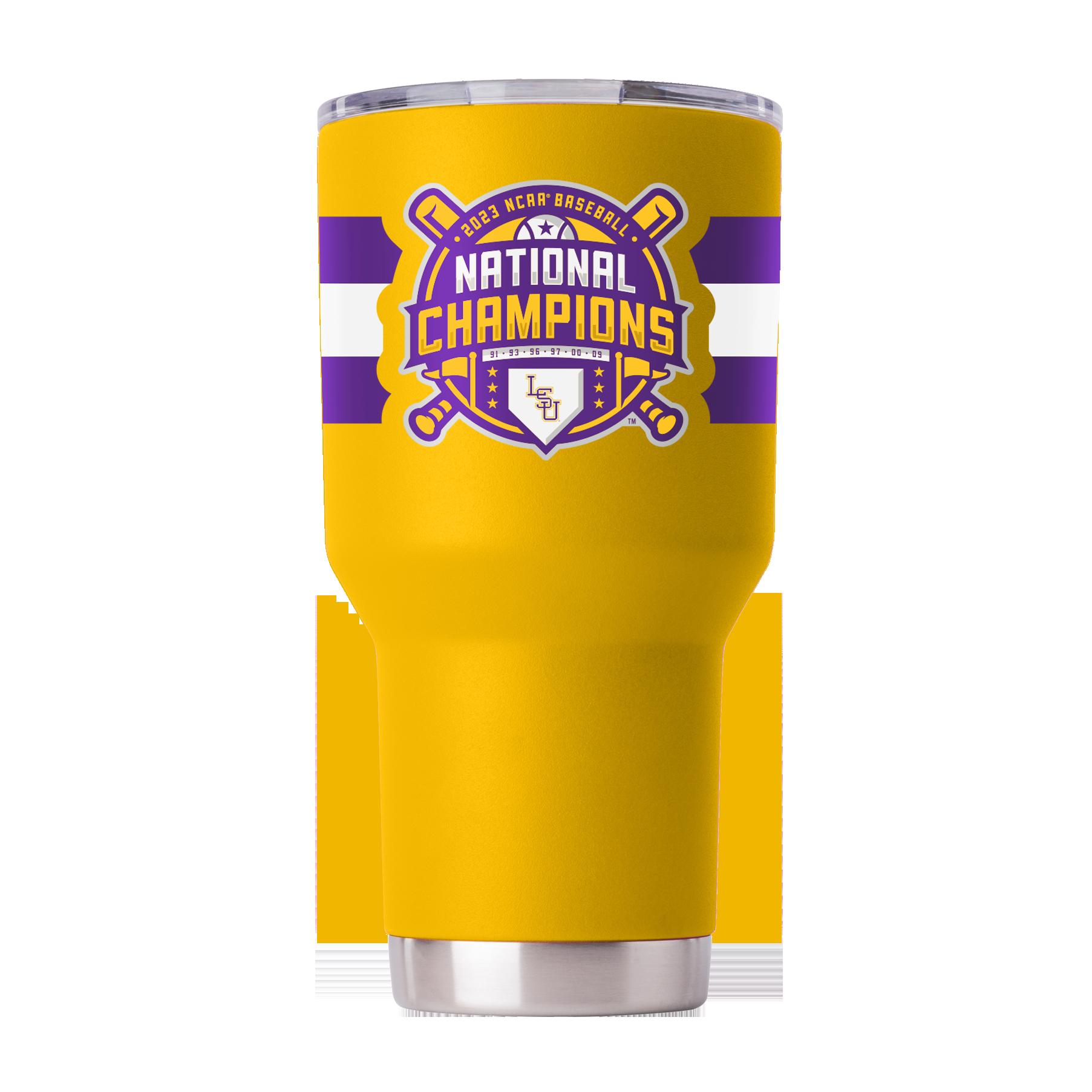 LSU Yellow Baseball Tumbler - National Champs 2023 Gift for Fan