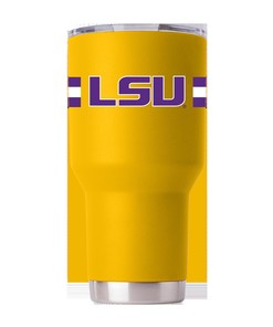 LSU Yellow Tumbler with Stripes - Stand Out in Style