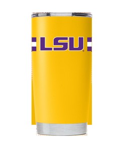 LSU Yellow Tumbler with Stripes - Stylish and Functional