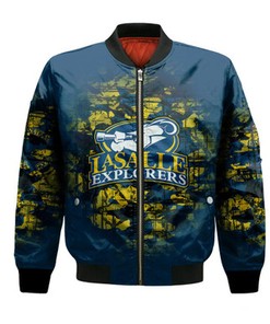 La Salle Explorers Bomber Jacket Camouflage Vintage  - NCAA