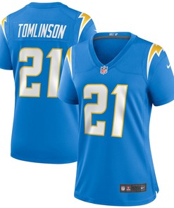 LaDainian Tomlinson 21 Los Angeles Chargers Women's Game Retired Player Jersey - Powder Blue