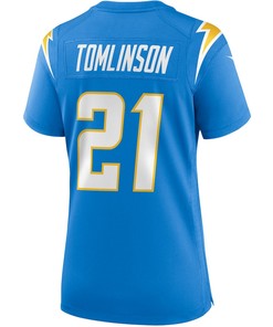 LaDainian Tomlinson 21 Los Angeles Chargers Women's Game Retired Player Jersey - Powder Blue