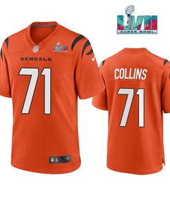 La'El Collins 71 Cincinnati Bengals Super Bowl LVII Men Game Jersey- Orange