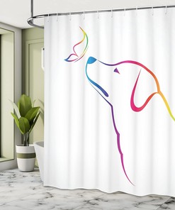 Labrador Butterfly Miracle Planet Earth Shower Curtain, Cloth Bathroom Decor