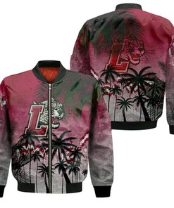Lafayette Leopards Bomber Jacket Coconut Tree Tropical Grunge - NCAA