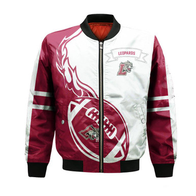 Lafayette Leopards Bomber Jacket Flame Ball - NCAA