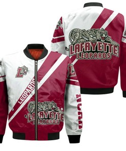 Lafayette Leopards Logo Bomber Jacket Cross Style - NCAA