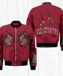 Lafayette Leopards NCAA Claws Black Bomber Jacket Size S-5XL
