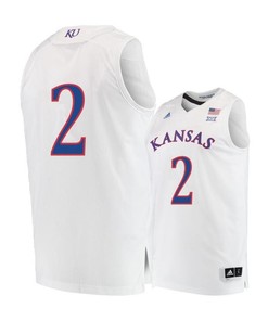 Lagerald Vick 2 Kansas Jayhawks Basketball Men Jersey - White