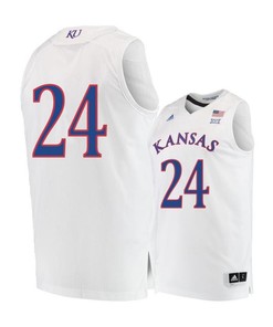 Lagerald Vick 24 Kansas Jayhawks Basketball Men Jersey - White