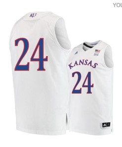 Lagerald Vick 24 Kansas Jayhawks Basketball Youth Jersey - White