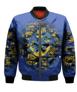 Lake Superior State Lakers Bomber Jacket Camouflage Vintage  - NCAA