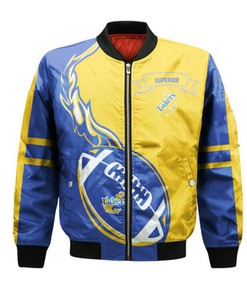 Lake Superior State Lakers Bomber Jacket Flame Ball - NCAA