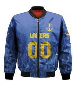 Lake Superior State Lakers Bomber Jacket Logo Sport Ombre  - NCAA
