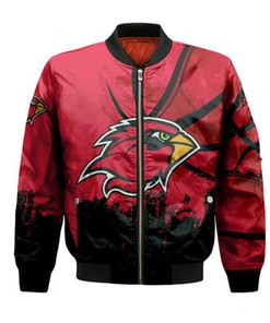 Lamar Cardinals Bomber Jacket Basketball Net Grunge Pattern- NCAA