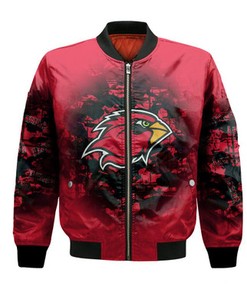 Lamar Cardinals Bomber Jacket Camouflage Vintage  - NCAA