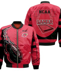 Lamar Cardinals Bomber Jacket  - Fire Football - NCAA