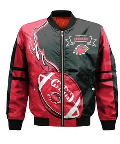 Lamar Cardinals Bomber Jacket Flame Ball - NCAA