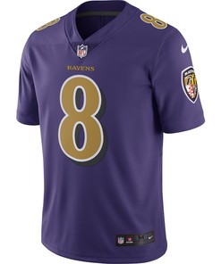 Lamar Jackson 8 Baltimore Ravens Color Rush Vapor Limited Jersey - Purple
