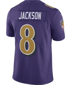 Lamar Jackson 8 Baltimore Ravens Color Rush Vapor Limited Jersey - Purple