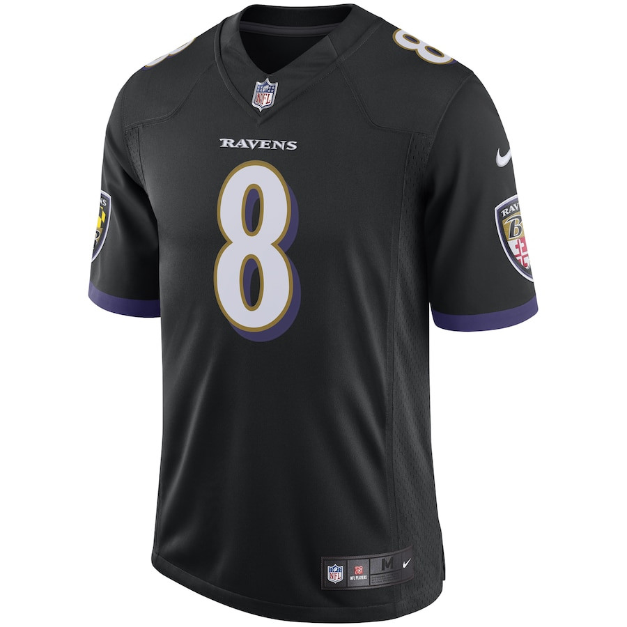 Lamar Jackson 8 Baltimore Ravens Speed Machine Limited Jersey - Black