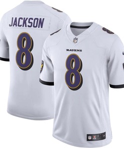 Lamar Jackson 8 Baltimore Ravens Vapor Limited Jersey - White