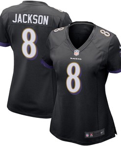 Lamar Jackson 8 Baltimore Ravens Women's Game Jersey - Black