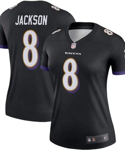 Lamar Jackson 8 Baltimore Ravens Women's Legend Team Jersey - Black