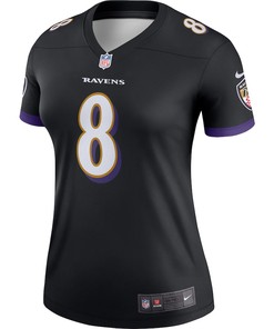 Lamar Jackson 8 Baltimore Ravens Women's Legend Team Jersey - Black