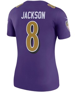 Lamar Jackson 88 Baltimore Ravens Women's Color Rush Legend Player Jersey - Purple