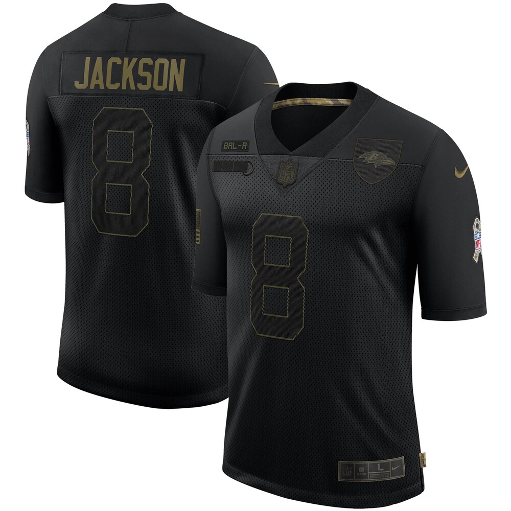 Lamar Jackson Baltimore Ravens 2020 Salute To Service Limited Jersey - Black