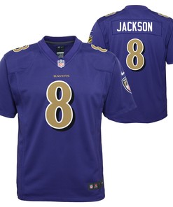 Lamar Jackson Baltimore Ravens Color Rush Player Game Jersey Purple Nfl