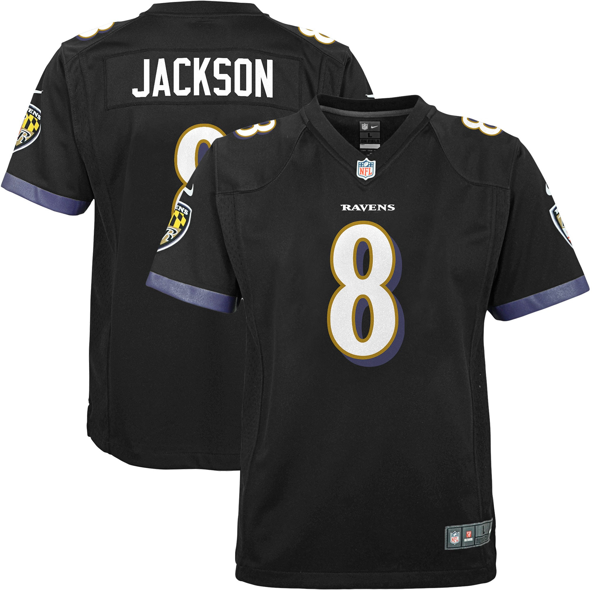 Lamar Jackson Baltimore Ravens Game Jersey Black Nfl
