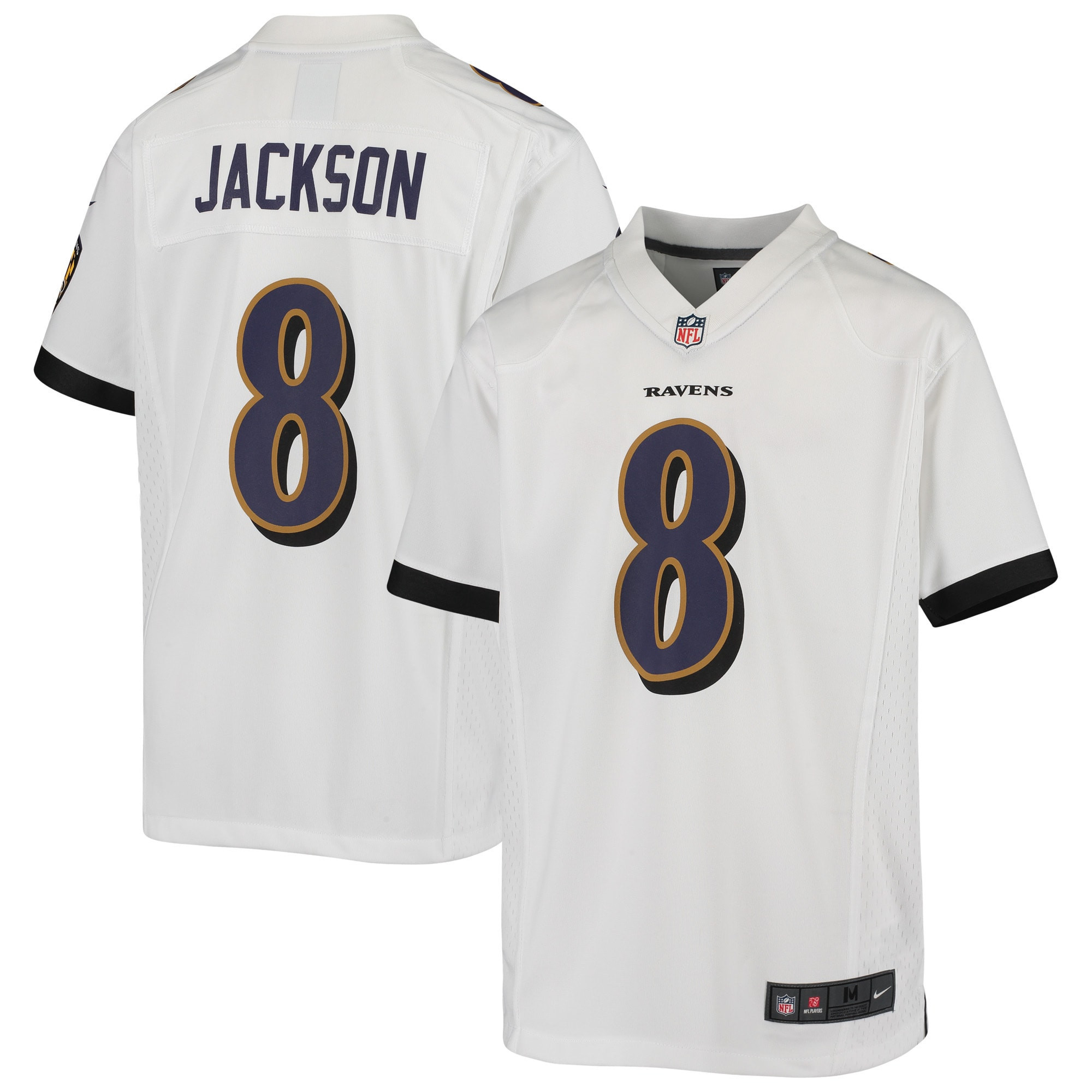 Lamar Jackson Baltimore Ravens Game Jersey - White Nfl