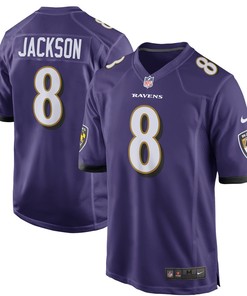 Lamar Jackson Baltimore Ravens Game Player Jersey Purple Nfl